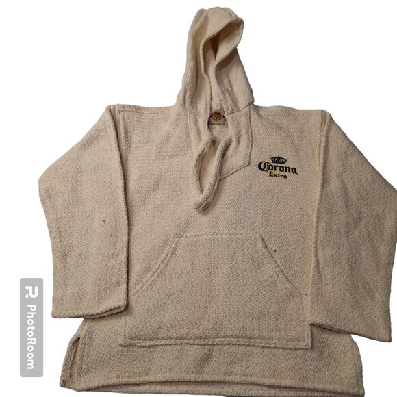 Earth Ragz Other - Vintage Beige Earth Ragz 2003 Corona Extra Pullover Hoodie Size Lg